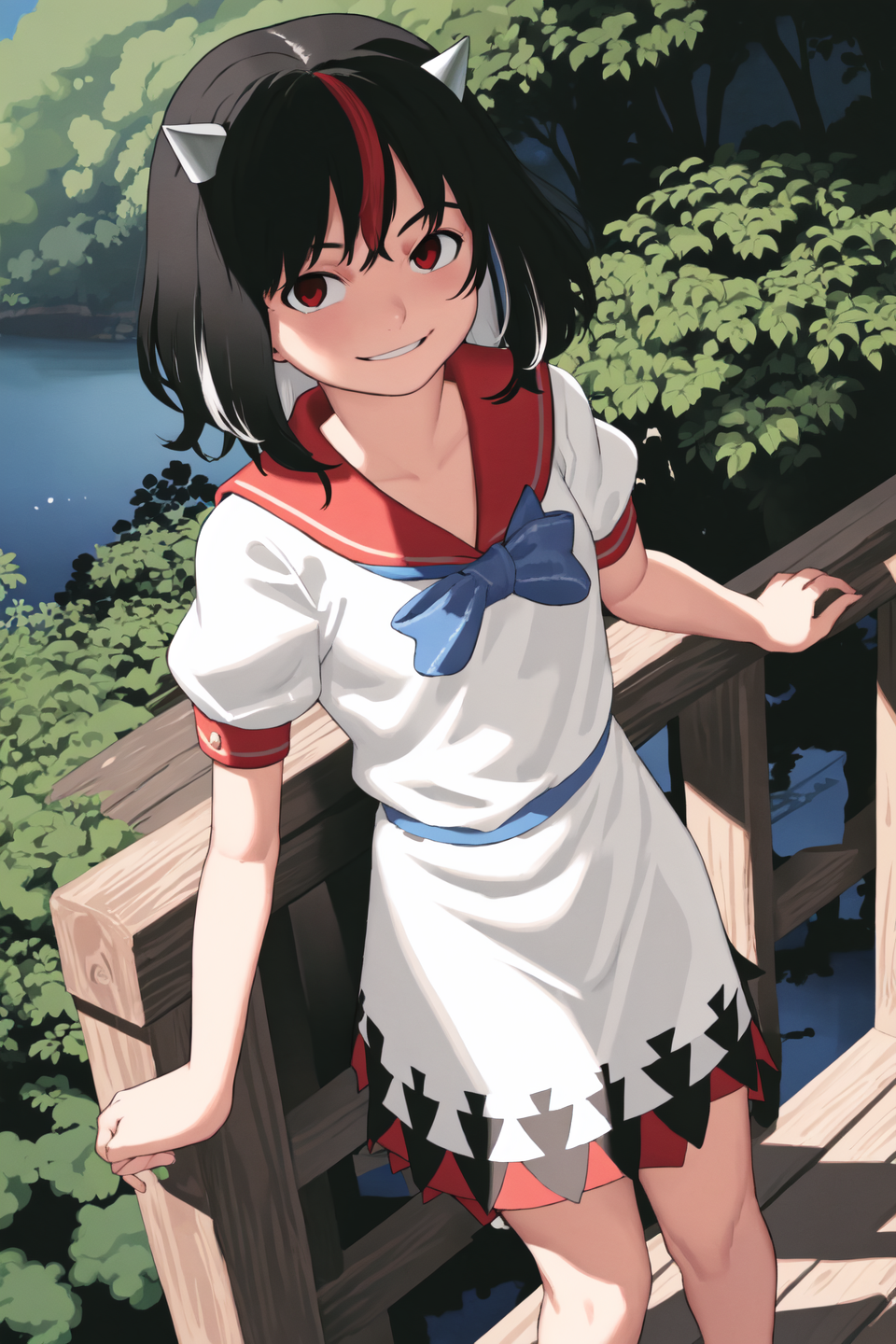 1674047767848118-3254376345-1girl, (kijin seija), solo, streaked hair, black hair, short hair, multicolored hair, horns, red eyes, (white dress), puffy slee.png